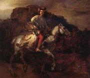 Rembrandt van rijn The polish rider oil